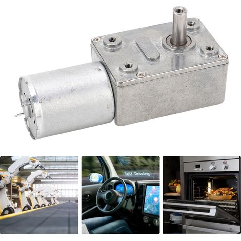 JGY-370 Gleichstrom-Getriebemotor, 12 mm Einzelwelle, selbsthemmendes reversibles Schneckengetriebe, 6 V Gleichstrom-Getriebemotor mit niedriger Drehzahl und Montagehalterung, 6 U/min. (1/5)