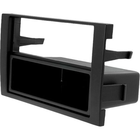 Facade autoradio FA138 compatible avec Audi A4 01-09 Seat Exeo ap09 - noir - 1DIN