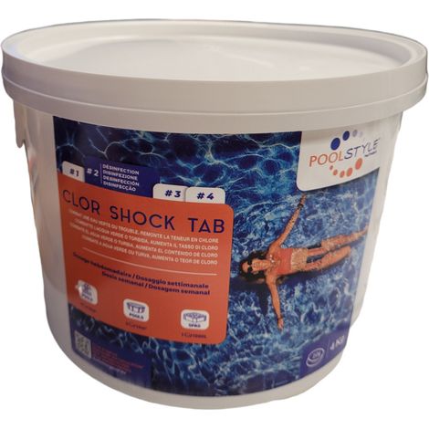 Chlore choc en pastilles de 20g - 4Kg - POOLSTYLE - PSL-500-0004 (1/2)