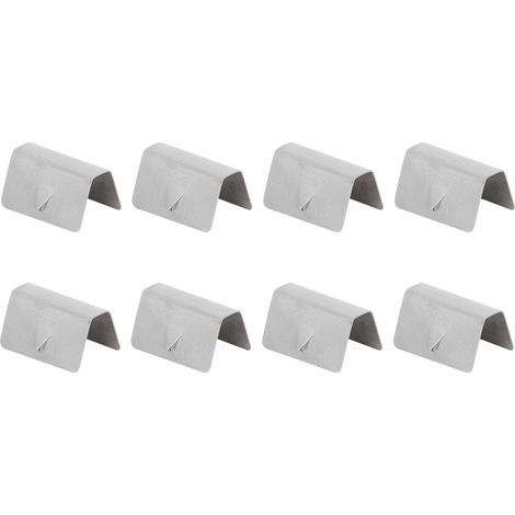 8Pcs agrafes de maintien en acier inoxydable pour glissière déflecteur vent pluie voiture compatible HEKO G3 (1/5)