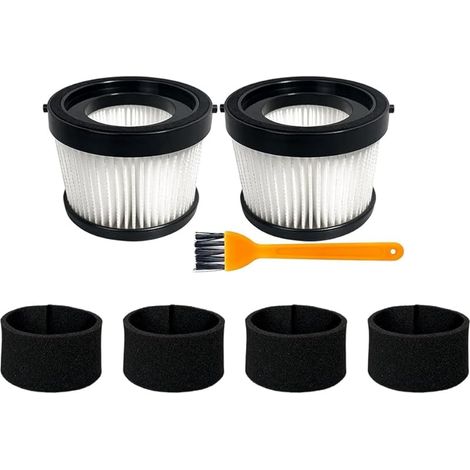 Lot de 2 filtres HEPA DCV5011H pour aspirateur à main sans DCV501HB, avec 4 filtres en mousse et 1 brosse (1/4)