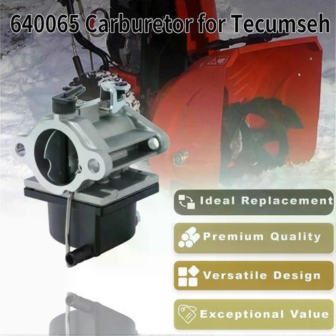 Carburateur 640065 pour moteur Tecumseh 640065A OHV110 OHV120 avec joint, pour tondeuse à gazon 13 CV, 135 CV, 14 CV et 15 CV, tracteur et machine de jardinage. (1/5)