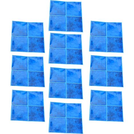 Carreaux de dosseret à décoller et à coller, en PET PU, résistant aux éclaboussures, mur auto-adhésif pour salle de bain, bleu, 10 pièces (1/5)