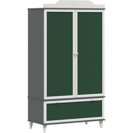 Maison Exclusive - Armadio con Lavagna ROROS Grigio e Bianco 90 x 45 x 165 cm