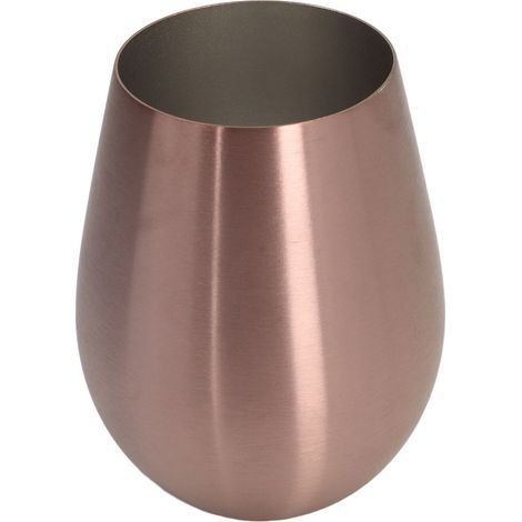 Chope à bière d'été 500 ml en acier inoxydable antirouille, monocouche, couleur or rose, idéale pour le bar et la table. (1/5)