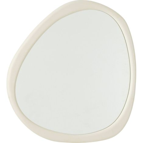 Miroir mural organique blanc en bois - blanc (1/4)