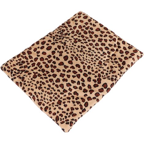 Coussin chauffant lavable, pliable, 3 températures réglables, chargement USB, motif léopard, pour chat et chien. (1/5)