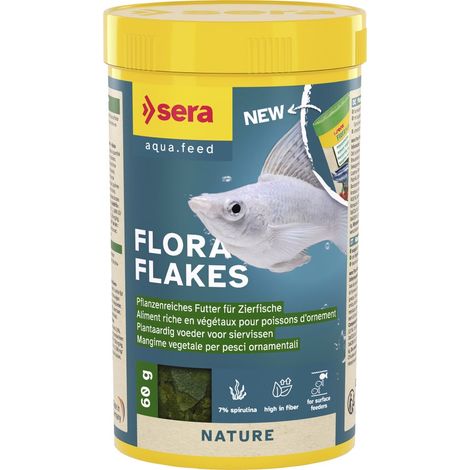 Sera pflanzenreiches Fischfutter Flora Flakes 250 ml Flocken