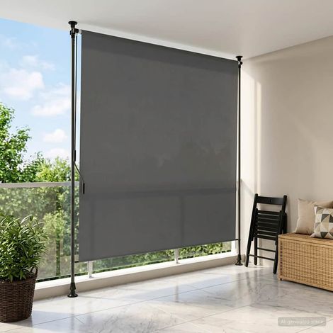 Store Roulant Extérieur Gris clair 100 x 270 cm (1/5)