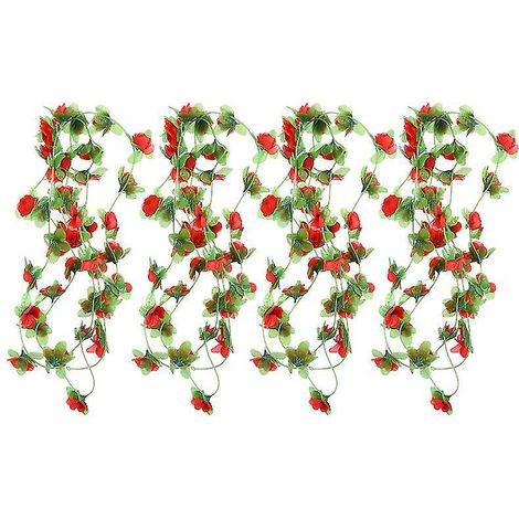 4 Stück künstliche Blumen aus Rattan (1/3)