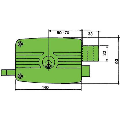 Vachette – Serrure monopoint en applique gauche – Entraxe 70mm – Sens de pose à gauche – Pour bois dur – Nombre de clés 3