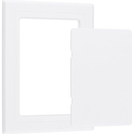 Panneaux de porte d'accès autocollants, 10,2 x 15,2 cm, montage en surface, pour porte d'inspection, pour câbles électriques et câblage de plomberie, blanc (1/5)