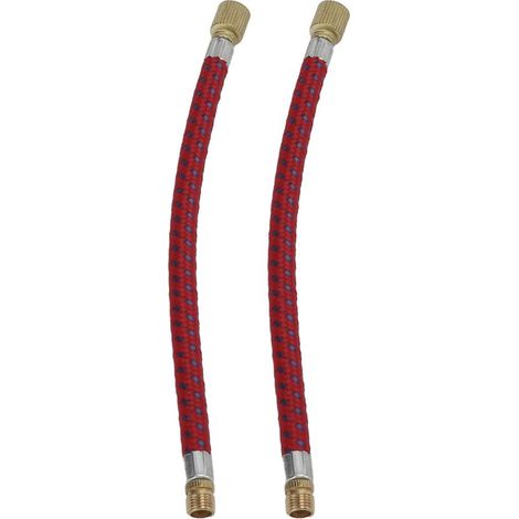 rallonges de pompe à vélo 16,6 cm/6,5 po, tuyau en nylon et cuivre, double valve pour gonflage (1/5)