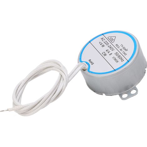 Synchronmotor, Metall, elektrisch, flexibel, im Uhrzeigersinn, unidirektional, Wechselstrom 220–240 V, 2,5 Ω, TY 50 A (1/5)