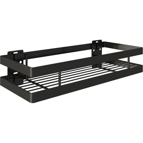 Étagères de Salle de Bain Titulaire de Support de Rangement de 20-50 cm, étagères de Coin de Salle de Bain Noires Mates Mat Organisateur de Salle de Bain (1/3)