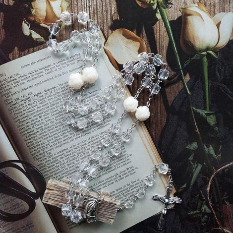 Chapelet chrétien en perles de cristal, prière de Jésus, chapelet anglican (1/4)