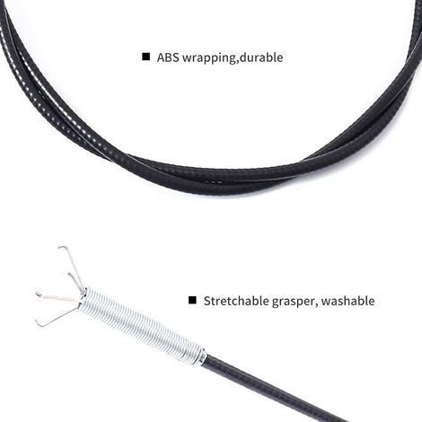 Furet de Débouchage pour Canalisation Auger Drain Snake Manuelle Stainless Steel PP 5.25ft/6.56ft/2.95ft Hair Clog Remover pour Salle de Bain WC Douche Évier Économique & Réutilisable (1/4)