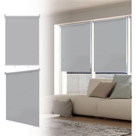 Jiubiaz Senkrechtmarkise 100x240 cm Balkonrollo Hellgrau UV Schutz Sonnenschutz Sichtschutz wasserdicht wetterfest Balkon Terrasse