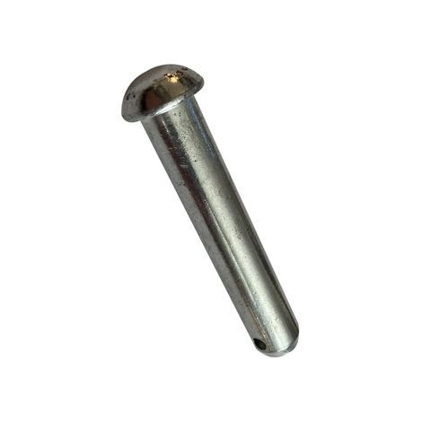 Axe goupille percé à tête bombée zingué Ø 14 mm et 90 mm de long (sans goupille) (1/2)