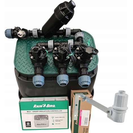 Kit Rain Bird a 3 sezioni: collettore con filtro e compressore, RC2, RSDBex, pozzetto, PE 32 (1/5)