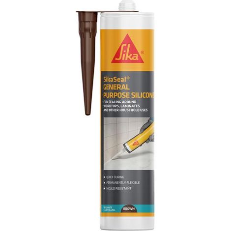 Everbuild Sika 907161 SikaSeal General Purpose Silicone Brown 260ml EVB907161