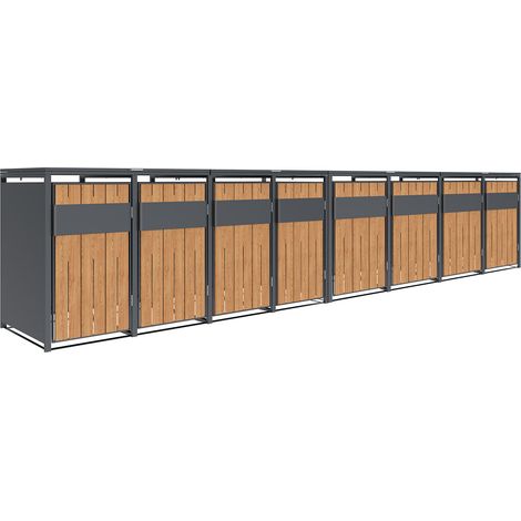 Westmann Mülltonnenbox Holzoptik 8er