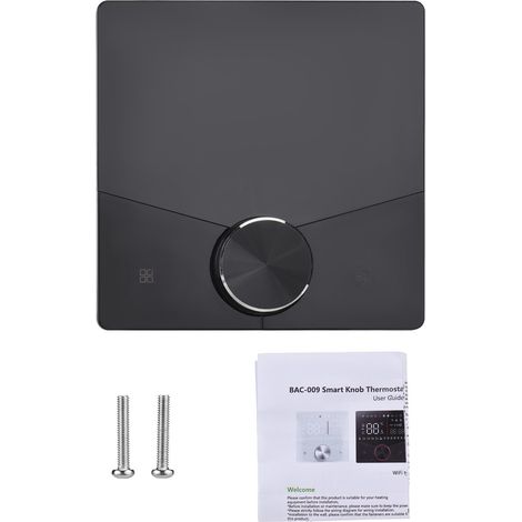Thermostat intelligent Wi-Fi pour climatiseur central, clavier tactile programmable, bouton LED, effets lumineux dynamiques, grande touche tactile BAC-009ALW (1/5)