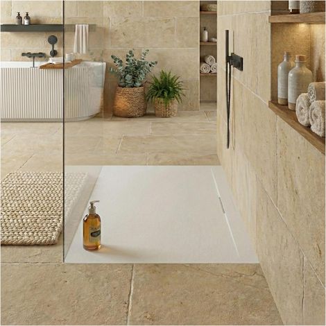 Plato de ducha de pared LIVA extraplano efecto pizarra 120x90