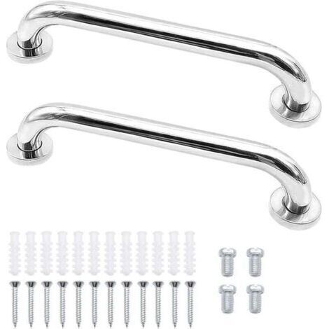 Barre d'Appui en Acier Inox Antidérapant, 2pcs Barre d’appui de Salle de Bain Barres de Sécurité Murale
