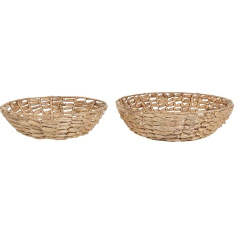 Dekoschalen 2er Set DALAT Geflecht Naturfarben