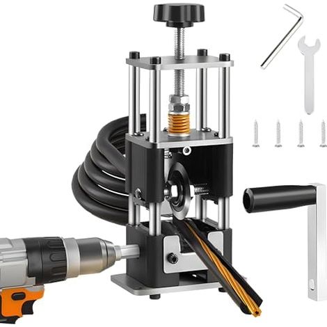 Denudeur Cable Fil Electrique Automatique, Machine a Denuder le Cuivre Réglage, 1-25 mm Denudeuse de Manuel, Pince à Dénuder pour Recyclage Des Fils (Noir et argent) Noir Argent -