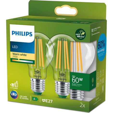 Lampada Philips a60 LED 4W 2700K 2 pezzi (1/3)