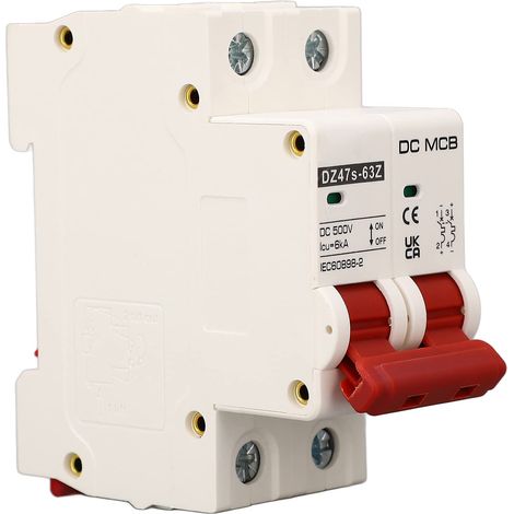 Interruttore automatico CC Protezione cortocircuito Estinzione arco Miniatura 500 V 2P 20 A