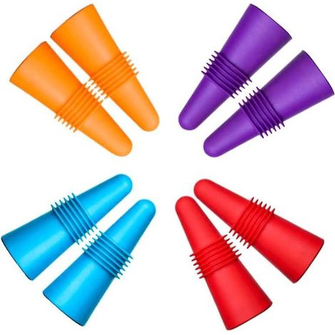 8 Pices De Bouchons Vin, Remplacement Rutilisable De Scellant De Bouteille De Boisson En Silicone Avec Poigne Pour Le Lige Pour Garder Le Vin Fra (1/5)