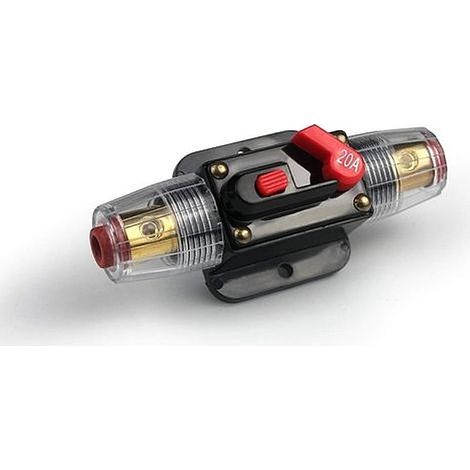 BelleRise - 20A Auto Disjoncteur Protection De Voiture 12V - 24V DC avec Commutateur Manuel De Réinitialisation De Fusible (1/5)