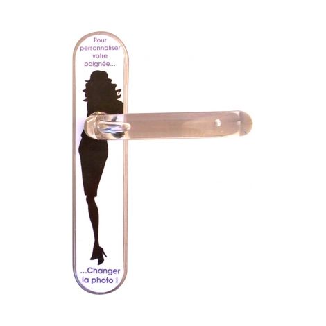 Ouvre&Déco – 1 Poignée de porte CAMELEON sans trou reversible, entraxe 195 mm
