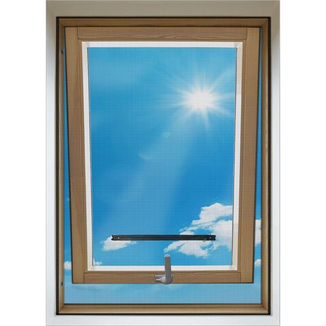2 Fliegengitter Dachfenster mit Reißverschluss Insektenschutz Fenster fürs Kippfenster Zuschneidbar 100x120cm Mückenschutz Fliegennetz Ohne Bohren (1/5)