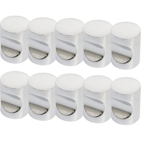 Lot de 10 boutons cylindriques de 3/4 po en nickel brossé (1/5)