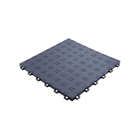 Carreaux de garage, design emboîtable, surface antidérapante, Cendre de graphite (1/2)