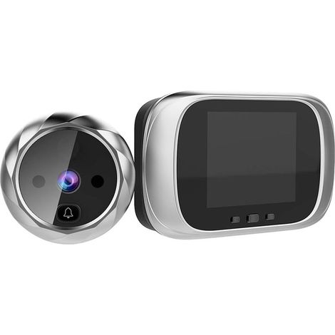Visor digital para puertas, cámara para puerta, timbre, pantalla LCD de 2,8 pulgadas, visión nocturna, sistema de videovigilancia digital para puertas para la seguridad del hogar. (1/5)