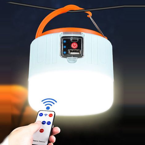Lámpara solar LED recargable para viajes de camping durante cortes de luz, lámpara de bajo consumo. (1/4)