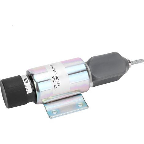 Électrovanne d'arrêt pour moteur Cummins 2003-12E7U1B1S2A, accessoire moteur 12V DC, compatible pièces détachées, arrêt carburant, robuste et fiable. (1/5)
