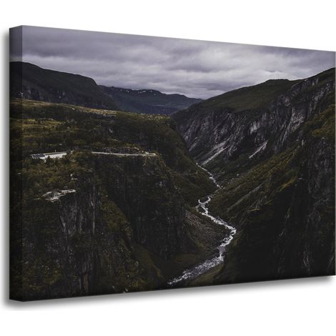 Leinwanddruck Natur Bergbach 70x50 cm