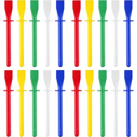 20 Pièces Spatules à Colle, Réutilisables Colorés Outils Application, 11.5cm Ergonomiques Applicateurs de Colle en Plastique, Manuels Accessoire, pour Artisanat Cuir Peinture (1/5)