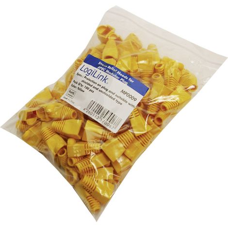 LogiLink MP0009 Knickschutztülle RJ45 MP0009 Gelb 100 St.