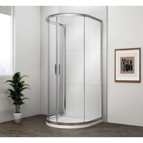 Polysan Easy Line - Box doccia semicircolare 100x100 cm, vetro trasparente/cromo EL4715 (1/5)