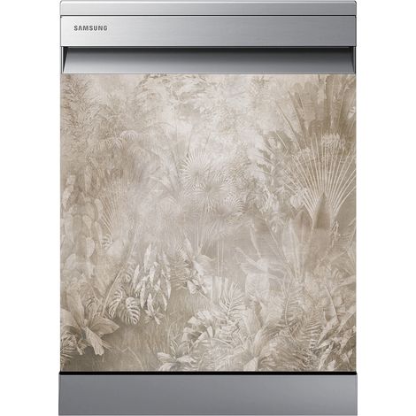 Stickers Lave vaisselle - Forêt tropicale - 60x60 cm - Adhésif BRILLANT (1/2)