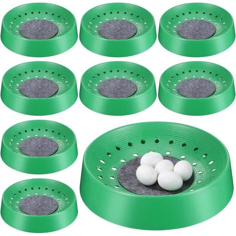 Lot de 10 nids en plastique pour pigeons, cailles et petits oiseaux – Accessoires pour cage – Élevage et couvage (1/2)