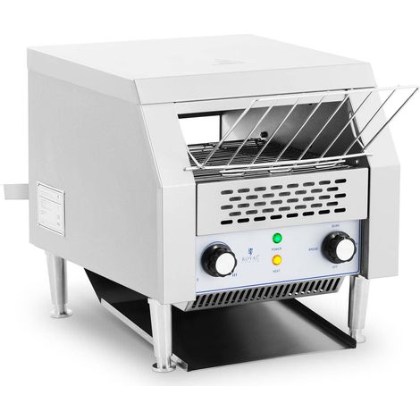 Tostadora transportadora 2.200 watios Tostadora rotativa profesional 3 funciones (potencia: 2.200 w, velocidades: 7, modo reposo, bollos, pan) 140004963
