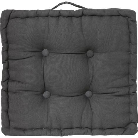Coussin de sol 40 x 40 cm Horizon uni gris